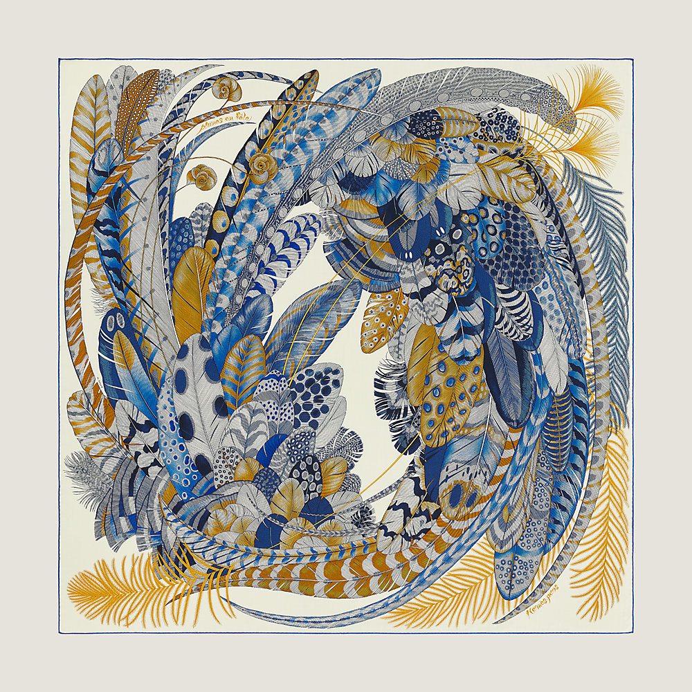 Plumes en Fete shawl 140 | Hermès Australia